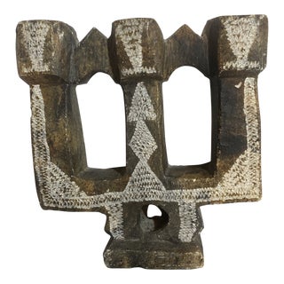 1960s Folk Art Stone Candle Holder For Sale