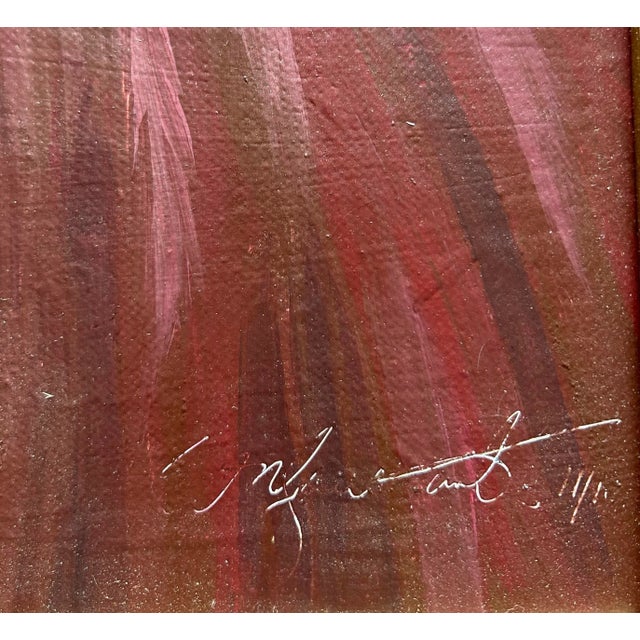 Vintage Decorative Oil Painting of Rooster on Canvas For Sale - Image 4 of 6