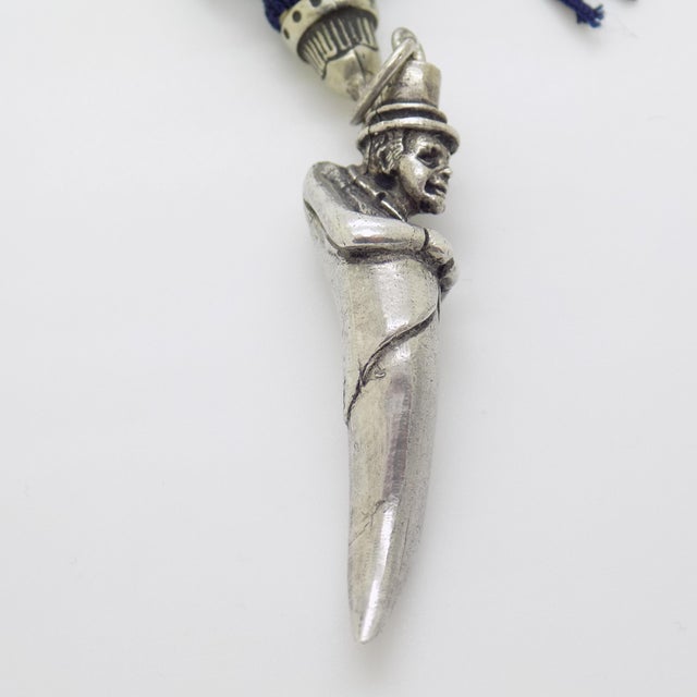 Vintage Italian Handmade Genuine Silver Neapolitan Hunchback Good Luck Charm For Sale - Image 4 of 10