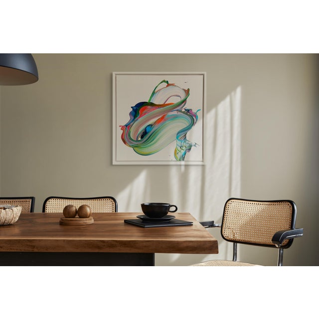 Abstract Contemporary Abstract Acrylic on Canvas "Echoes in the Light" by Nikolaos Schizas For Sale - Image 3 of 4