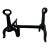 Antique Heavy Cast Iron Loop Top Fireplace Andirons Fire Dogs Pair Early 1900s For Sale In Philadelphia - Image 6 of 17