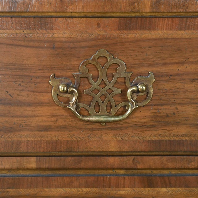 Brown Vintage Baker Walnut Executive Desk For Sale - Image 8 of 17