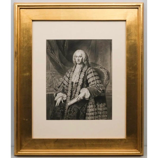 Antique Early English Aristocratic Mezzotint Portrait For Sale - Image 4 of 4