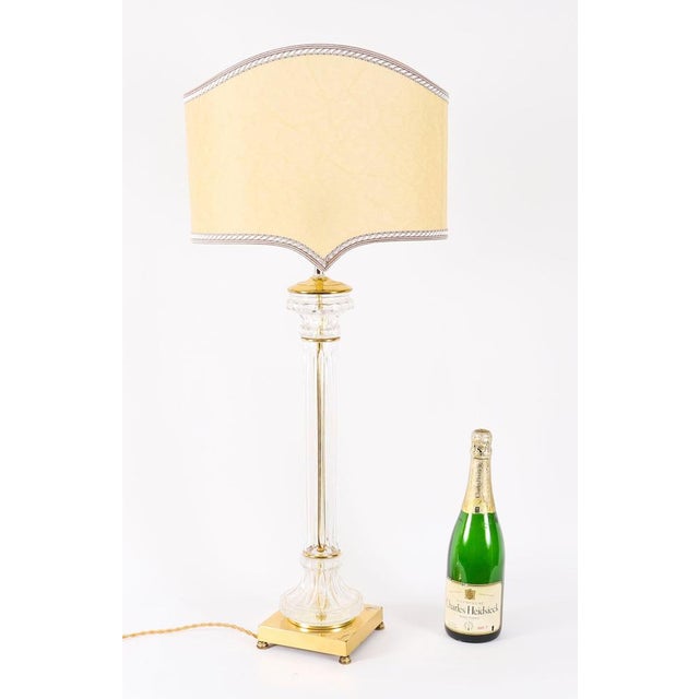 Antique Art Deco Glass and Ormolu Table Lamps, 1920s, Set of 2 For Sale - Image 12 of 13