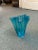 1970s Blue Glass Ruffle Vase For Sale - Image 4 of 6