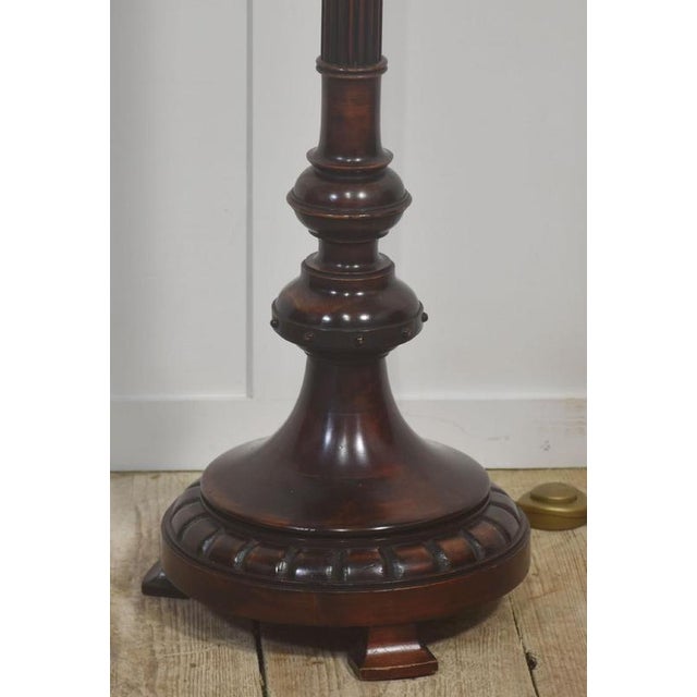 Carved Mahogany Standard Lamp, 1920s For Sale - Image 3 of 6
