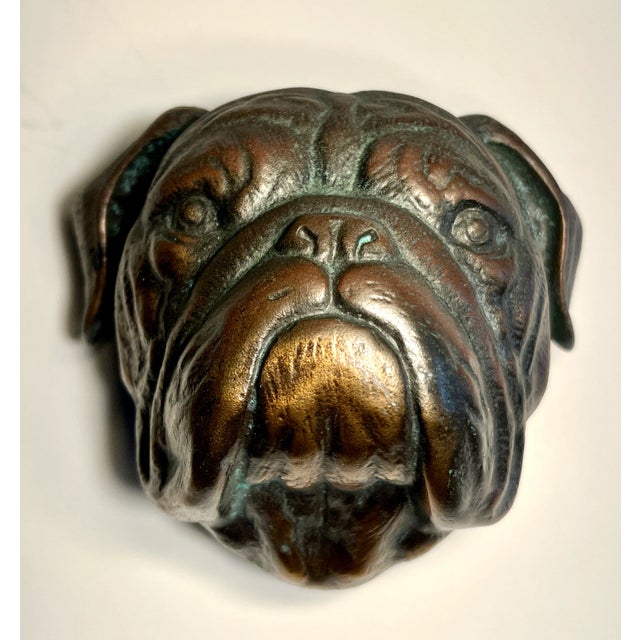 Modern Mid 20th Century Solid Bronze Door Knocker For Sale - Image 3 of 12