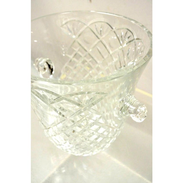 Late 20th Century Vintage "1997 Ben Miller Memorial Winner" Diamond Cut Crystal Glass Ice Bucket For Sale - Image 5 of 9