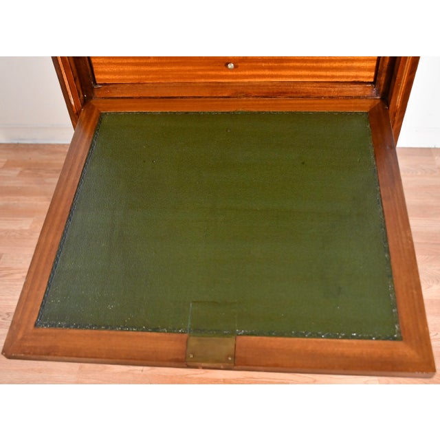 Wood 1880 Antique French Louis XVI Walnut Marble Top Ladies Lingerie Chest of Drawers For Sale - Image 7 of 13