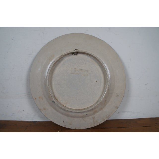 German Westerwald Salt Glaze Stoneware Heraldic Coat of Arms Plate 1588 For Sale - Image 9 of 11