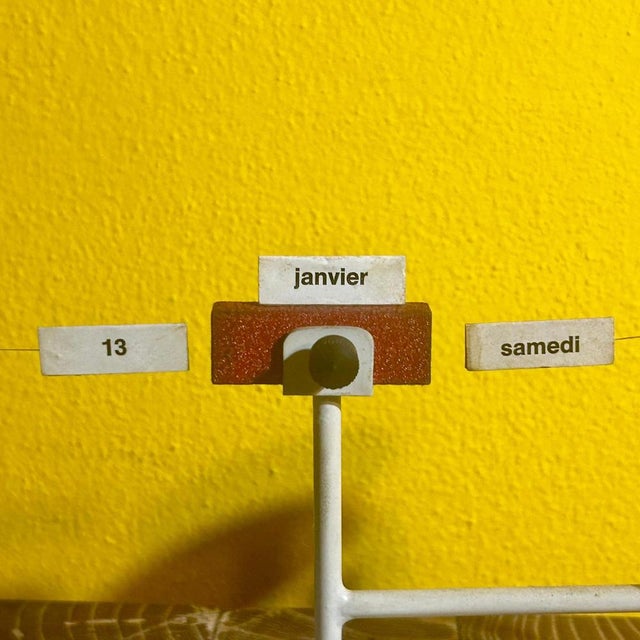 1950s Magnetic Perpetual Calendar by Tite-Paul Tilche for Arform, France, 1957-1958 For Sale - Image 5 of 9