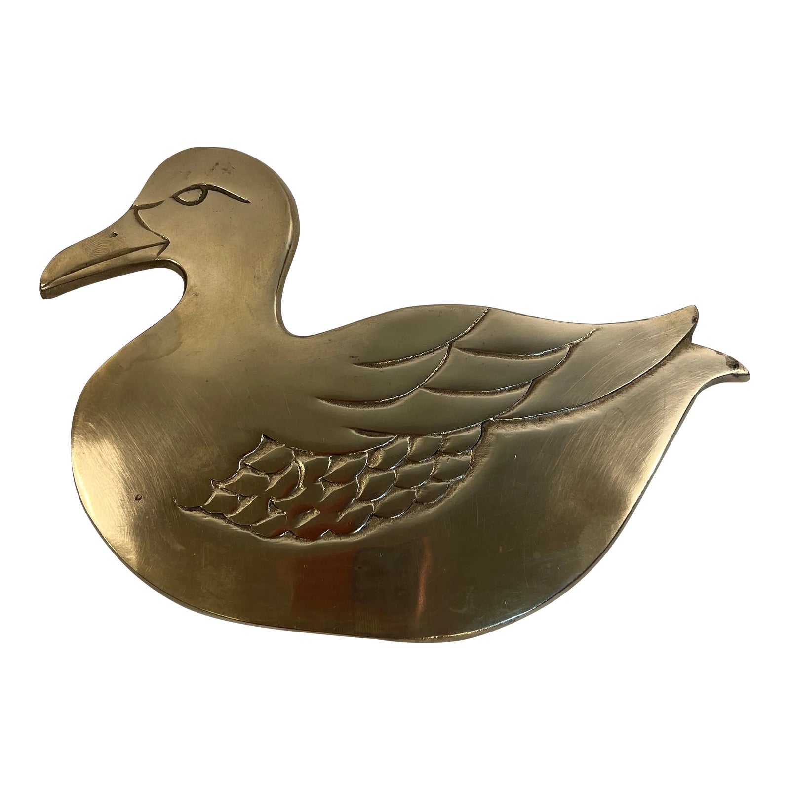 Vintage Brass Duck Trivet in the Style of Virginia Metalcrafters Chairish