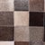Animal Skin Handmade Brown Patchwork Cowhide Leather Ottoman Pouf 18x18x18 in Warm For Sale - Image 7 of 8