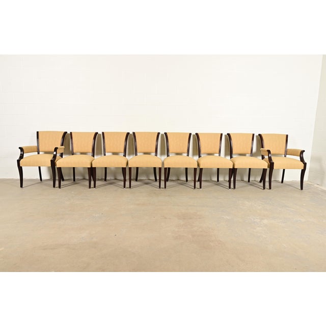 An exceptional set of eight modern Regency or Art Deco style dining chairs By Barbara Barry for Baker Furniture USA, Circa...