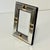 Chrome Vintage Hollywood Regency Chrome-Gold Tone Metal Picture Frame - 3.25” X 4.5” Image. For Sale - Image 8 of 9