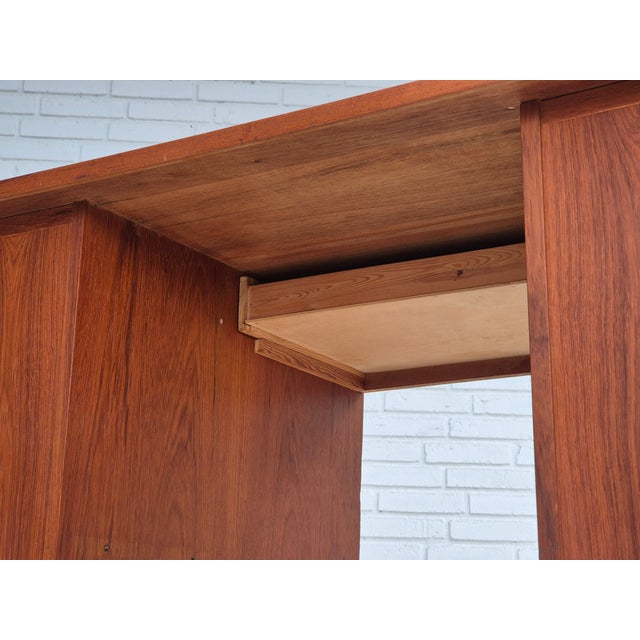 Brown Vintage Danish Teak Desk, 1960s For Sale - Image 8 of 18
