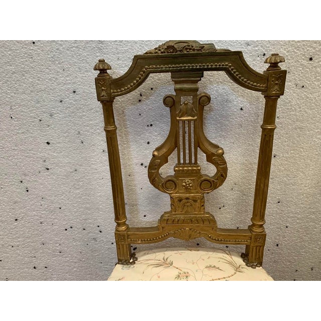 Louis XVI Style Giltwood Chairs, 20th Century, Set of 2 For Sale - Image 6 of 9
