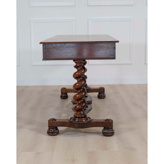 19th Century Victorian Barley Twist Writing Table For Sale - Image 11 of 11