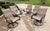 2020s Outdoor Swivel Tilt Metal Dining Chairs With Sling Style Acrylic Fabric, 1 Piece For Sale - Image 5 of 5
