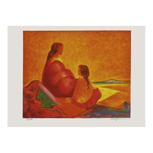 1985 Mario Vargas Indian Family 1985 Lithograph