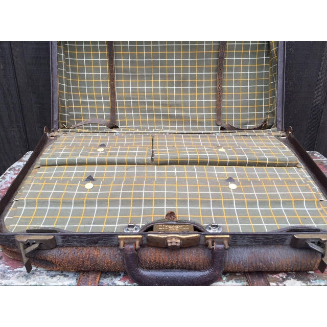 Leather Strap Suitcase Chairish