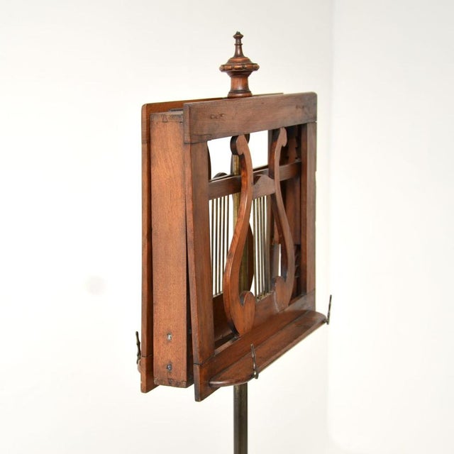 Mid 19th Century Antique Victorian Carved Walnut Music Stand, 1860 For Sale - Image 5 of 13