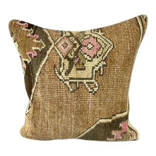 20 x 20 Rug Pillow Blissful Haven Turkish Pillow Cushion Cover For Sale