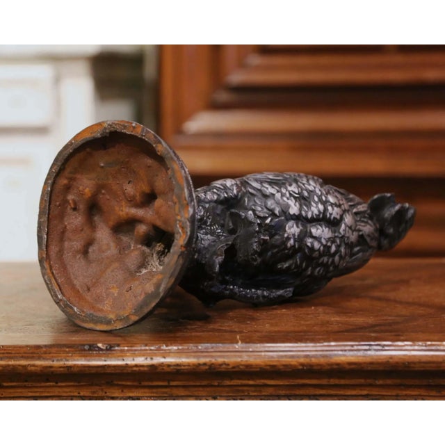 Early 20th Century French Polished Iron Rooster Figure For Sale - Image 9 of 11