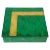 Square Box in Green Goatskin & Brass by Aldo Tura, Italy, 1960s For Sale