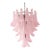Contemporary Pink Frosted "Selle" Murano Glass Chandelier in Mazzega Style For Sale