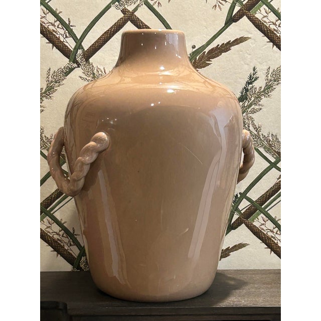 2000 - 2009 XL Taupe Ceramic Vase For Sale - Image 5 of 6