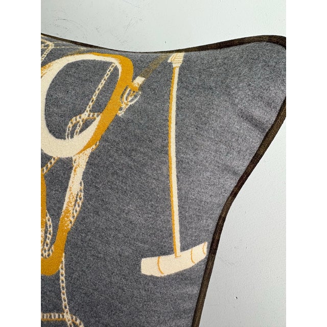 Handsome Cashmere Equestrian Pillows After Ralph Lauren/a Pair For Sale - Image 4 of 9