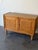 Striking vintage Brutalist oak sideboard designed in style of Henning Kjærnulf and produced in Denmark, showcasing the...