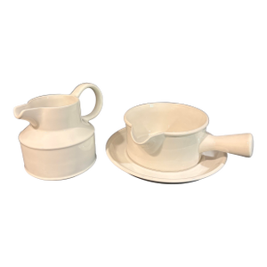 Late 20th Century Mid Century Modern Style Stonehenge White Midwinter Serving Pieces - Set of Three
