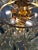 Scenographic italian hand-made flush mount with clear “tronchi”in old-crystal color , elements of Murano glass. Elegant...