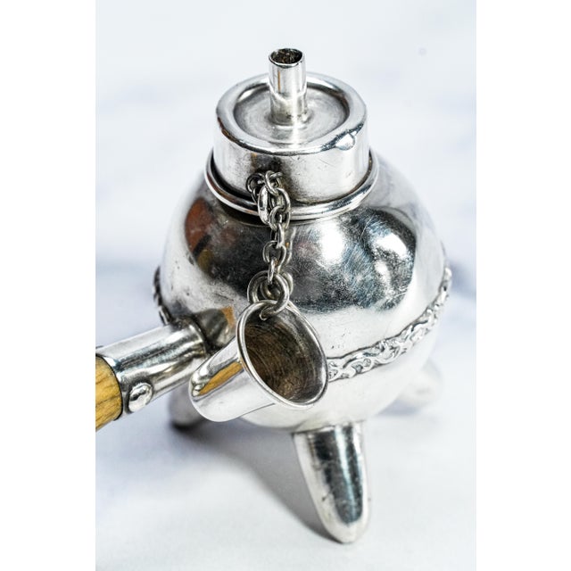 Stately Antique Cigar Lighter Antler Handle Sterling Silver Tobacciana For Sale - Image 4 of 12