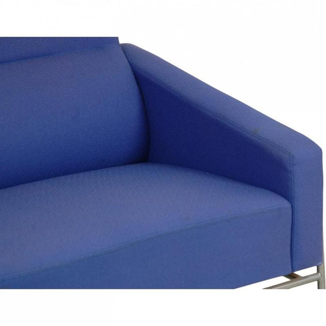 Metal Model 3303 3-Seater Sofa in Blue Fabric by Arne Jacobsen, 1997 For Sale - Image 7 of 18