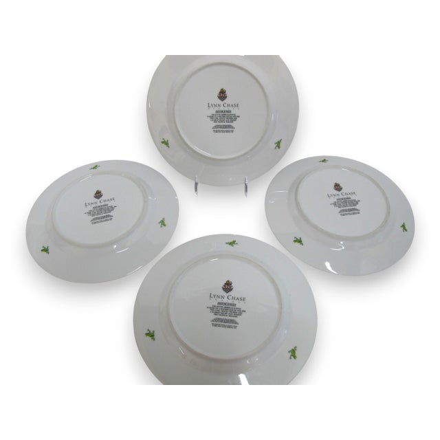 Ceramic Lynn Chase 1988 Safari Jaguar Jungle Cat 24 Karat 10 7/8" Dinner Plate Set of 4 For Sale - Image 7 of 11