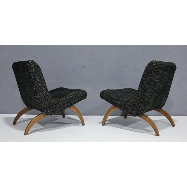 Pair of Mid-Century Modern Scoop Chairs Attributed to Milo Baughman, 1958 For Sale In Dallas - Image 6 of 9