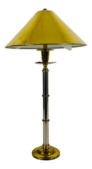 German Midcentury Solid Brass Table Lamp by Vereinigte Werkstätte, 1960s