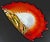 Red 1950s Murano Art Glass Vibrant Confetti Handblown Scalloped Rim Centerpiece Bowl For Sale - Image 8 of 17