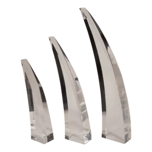 Mid 20th Century Herb Ritts Lucite Tusk Set of 3