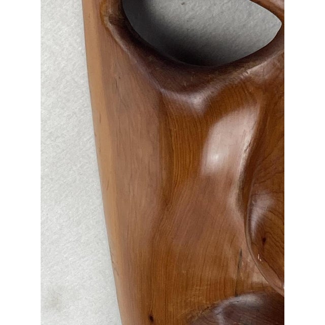 Tan Large Mid-Century Teak Mask, 1950s For Sale - Image 8 of 17