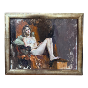 Seated Nude by Mary Qian, Oil on Canvas