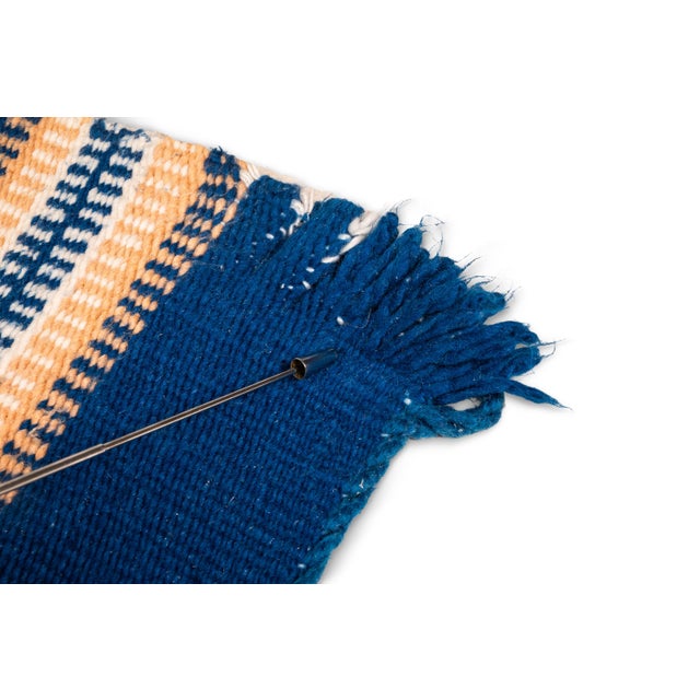 Vintage Native American Navajo Yei Hand-Woven Tapestry Throw Rug Wall Folk Art in Wool, Usa, C. 1970s For Sale - Image 14 of 18