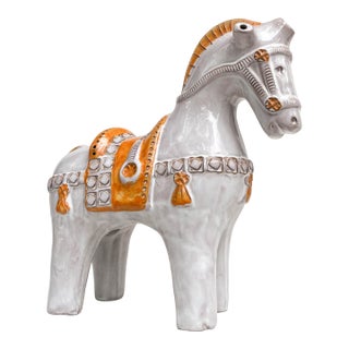 1960s Italian Ceramic Glazed Horse by Aldo Londi for Bitossi For Sale