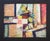 Abstract David Adickes Modern Abstract Red, Orange, and Yellow Toned Cubist Inspired Foil Painting, 2008 For Sale - Image 3 of 8