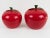 Mid-Century Kitchen Canister Cookie Jar Red Enamel Aluminum Apple, Set of 4 Pc For Sale - Image 11 of 13