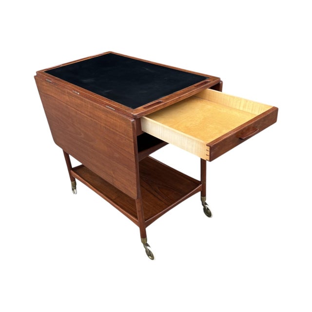 1960s 1960s Scandinavian Danish Modern Bar Cart by Ludvig Pontoppidan For Sale - Image 5 of 15