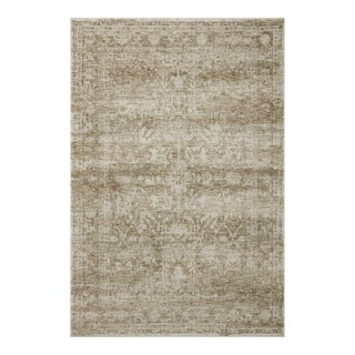 Amber Lewis x Loloi Honora Khaki / Beige 2'-0" x 3'-4" Accent Rug For Sale